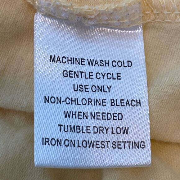 Energie Camisole Tank Top Buttery Yellow Knit Lace Trim Shelf Bra Spaghetti Stra - Picture 5 of 6